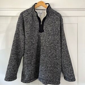 Orvis Men's Gray 1/4 zip Sherpa pullover men’s XXL